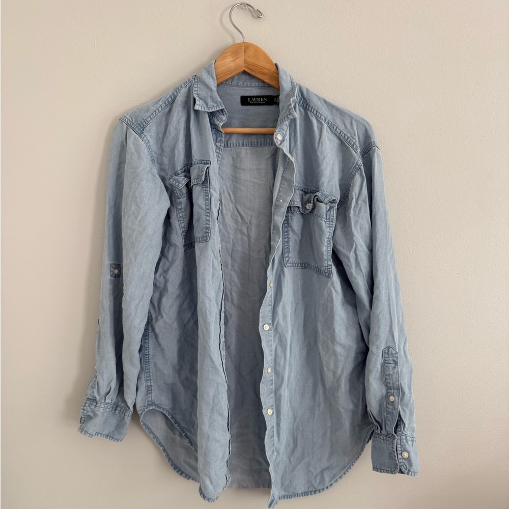 Ralph Lauren Blue Casual Button Down Shirt